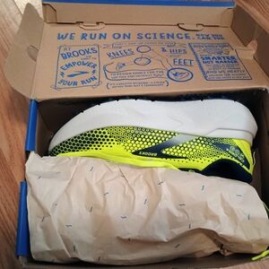 Brooks Kids Shoes - Neon Yellow and White